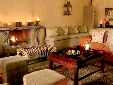 Main lodge lounge fireplace Timbavati Kambaku Safari Lodge Timbavati Game Reserve South Africa