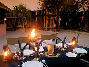 African Boma Dining Timbavati Kambaku Safari Lodge Timbavati Game Reserve South Africa